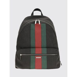 Gucci Men Cotton Canvas Backpack Gucci With Web Stripe Detail